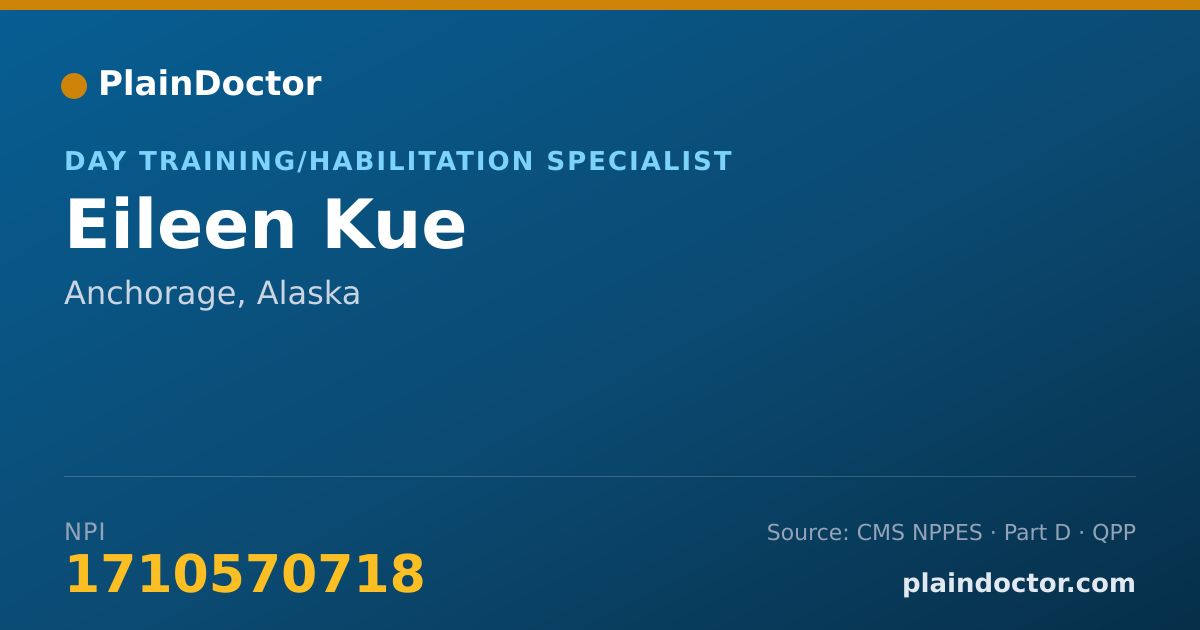 Shareable card for Eileen Kue - Day Training/Habilitation Specialist, Anchorage, AK