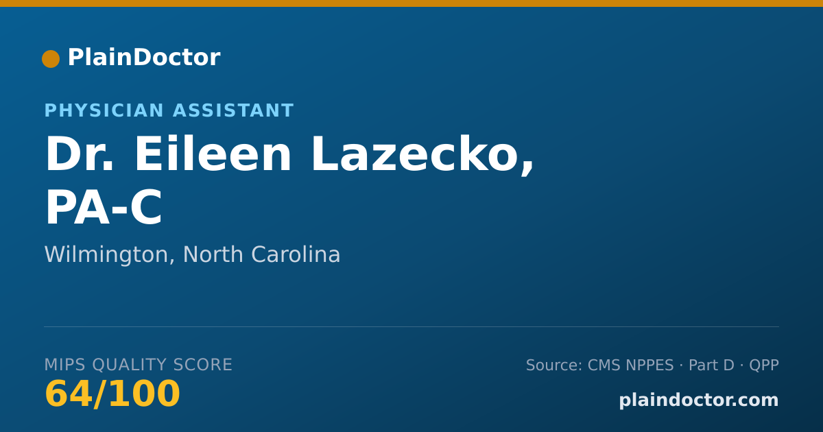 Shareable card for Eileen Lazecko, PA-C - Physician Assistant, Wilmington, NC