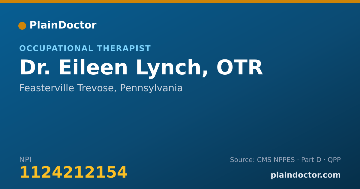 Shareable card for Eileen Lynch, OTR - Occupational Therapist, Feasterville Trevose, PA