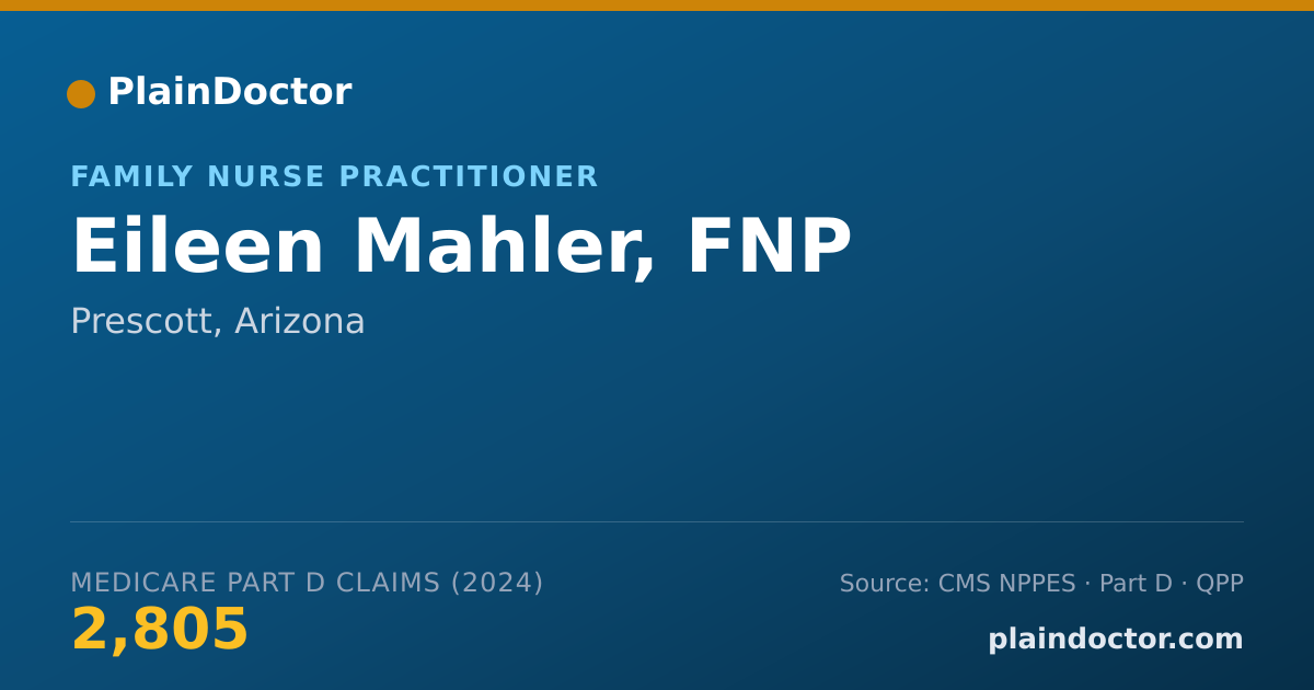 Shareable card for Eileen Mahler, FNP - Family Nurse Practitioner, Prescott, AZ