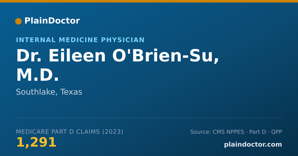 Shareable card for Eileen O'Brien-Su, M.D. - Internal Medicine Physician, Southlake, TX