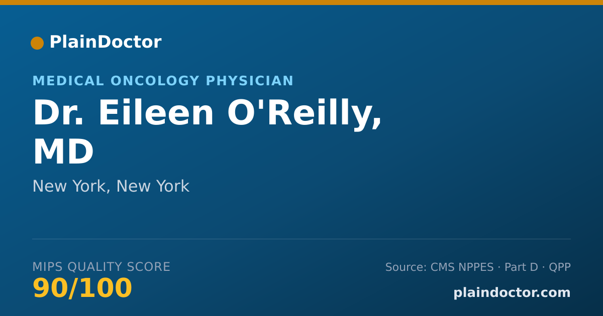 Shareable card for Eileen O'Reilly, MD - Medical Oncology Physician, New York, NY