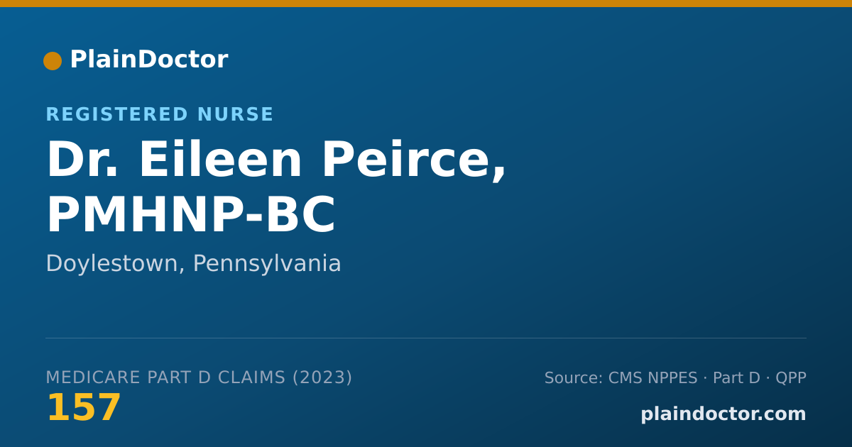 Shareable card for Eileen Peirce, PMHNP-BC - Registered Nurse, Doylestown, PA