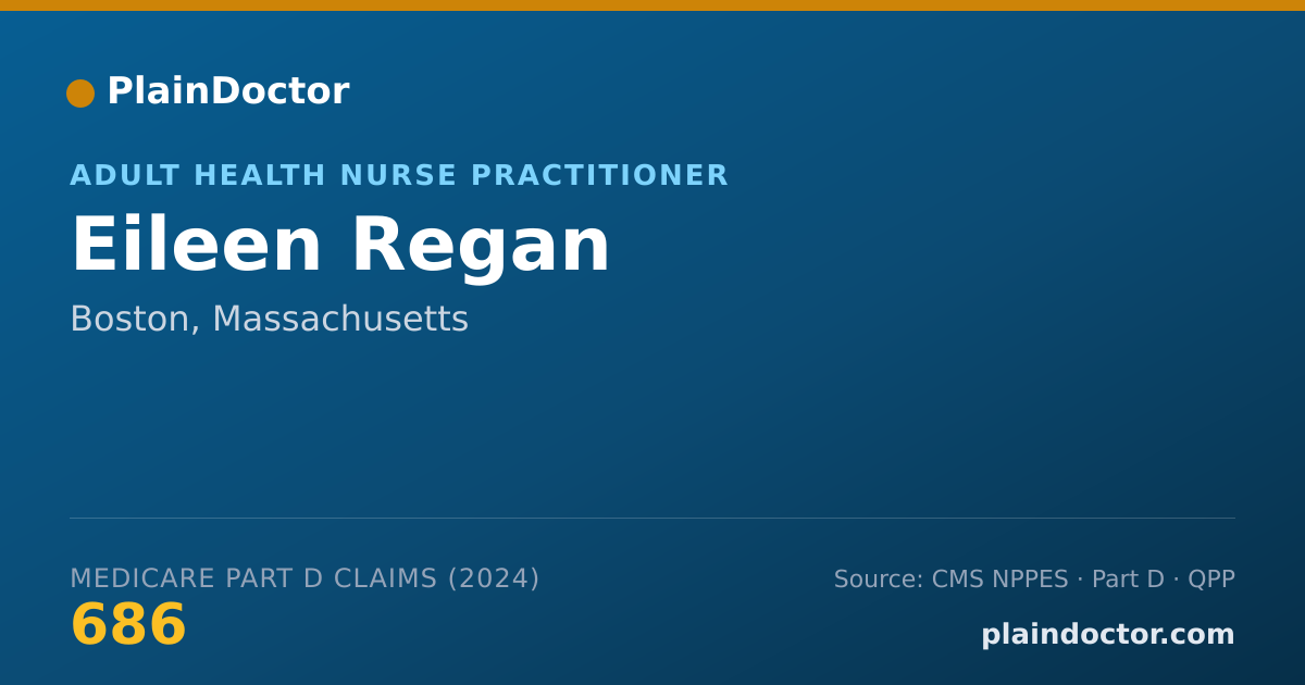 Shareable card for Eileen Regan - Adult Health Nurse Practitioner, Boston, MA