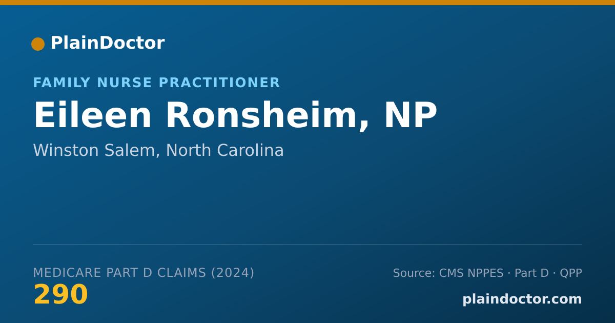 Shareable card for Eileen Ronsheim, NP - Family Nurse Practitioner, Winston Salem, NC