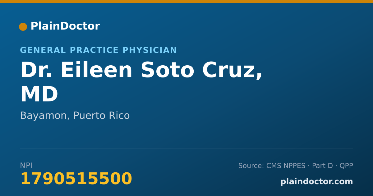 Shareable card for Eileen Soto Cruz, MD - General Practice Physician, Bayamon, PR