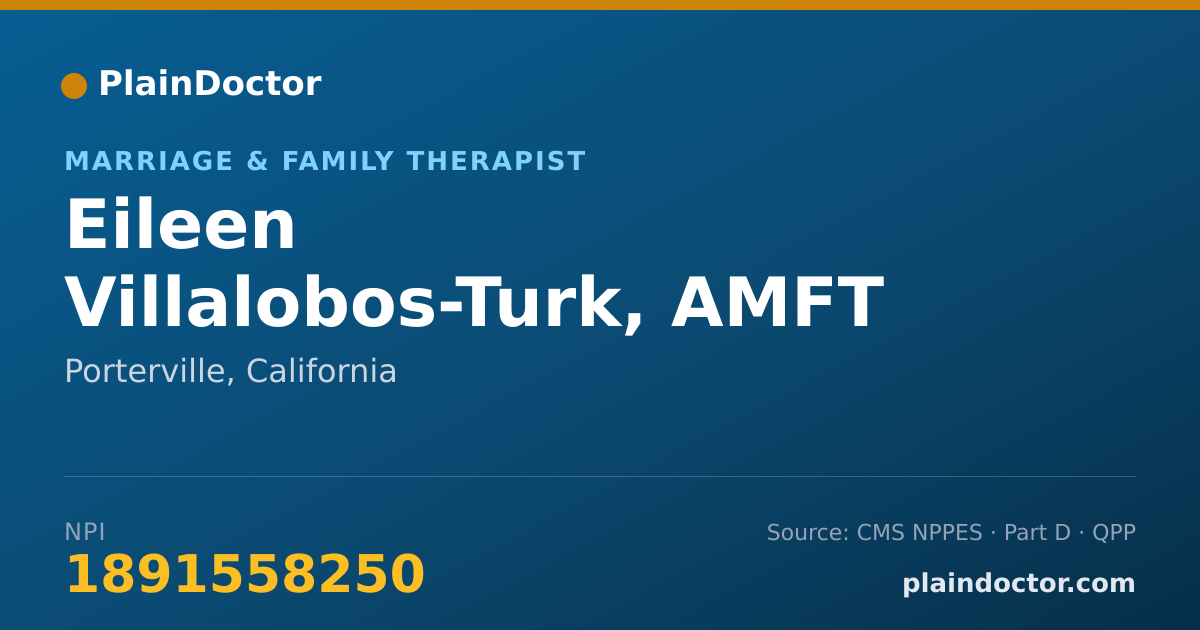 Shareable card for Eileen Villalobos-Turk, AMFT - Marriage & Family Therapist, Porterville, CA
