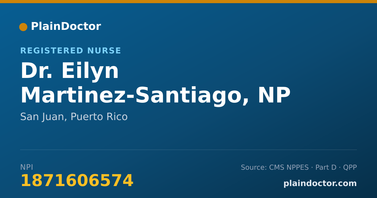 Shareable card for Eilyn Martinez-Santiago, NP - Registered Nurse, San Juan, PR