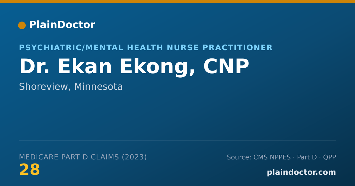 Shareable card for Ekan Ekong, CNP - Psychiatric/Mental Health Nurse Practitioner, Shoreview, MN