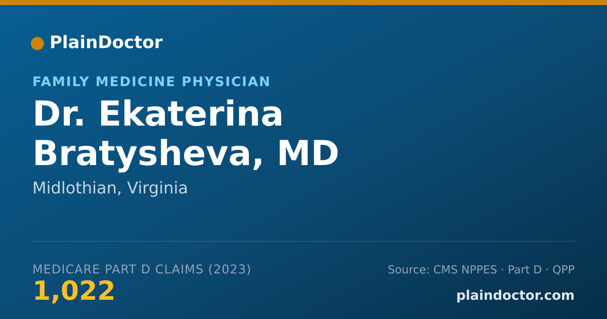 Shareable card for Ekaterina Bratysheva, MD - Family Medicine Physician, Midlothian, VA