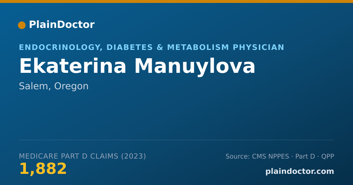 Shareable card for Ekaterina Manuylova - Endocrinology, Diabetes & Metabolism Physician, Salem, OR