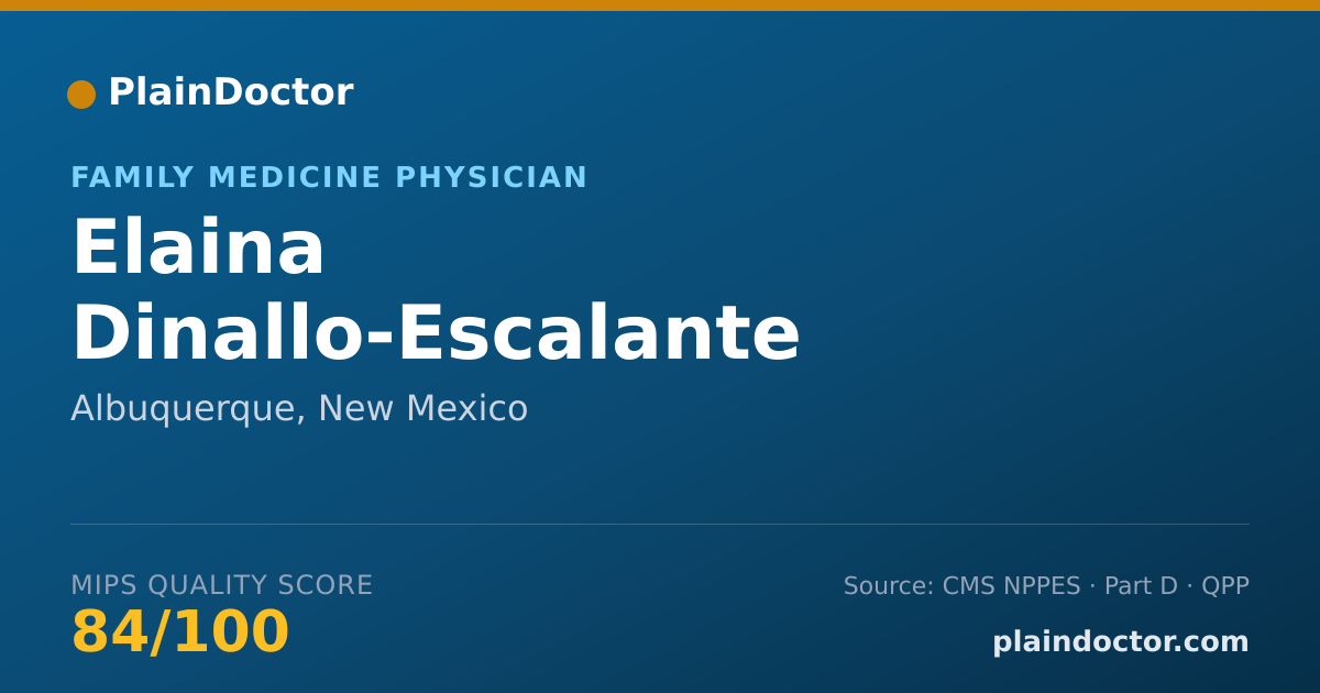 Shareable card for Elaina Dinallo-Escalante - Family Medicine Physician, Albuquerque, NM