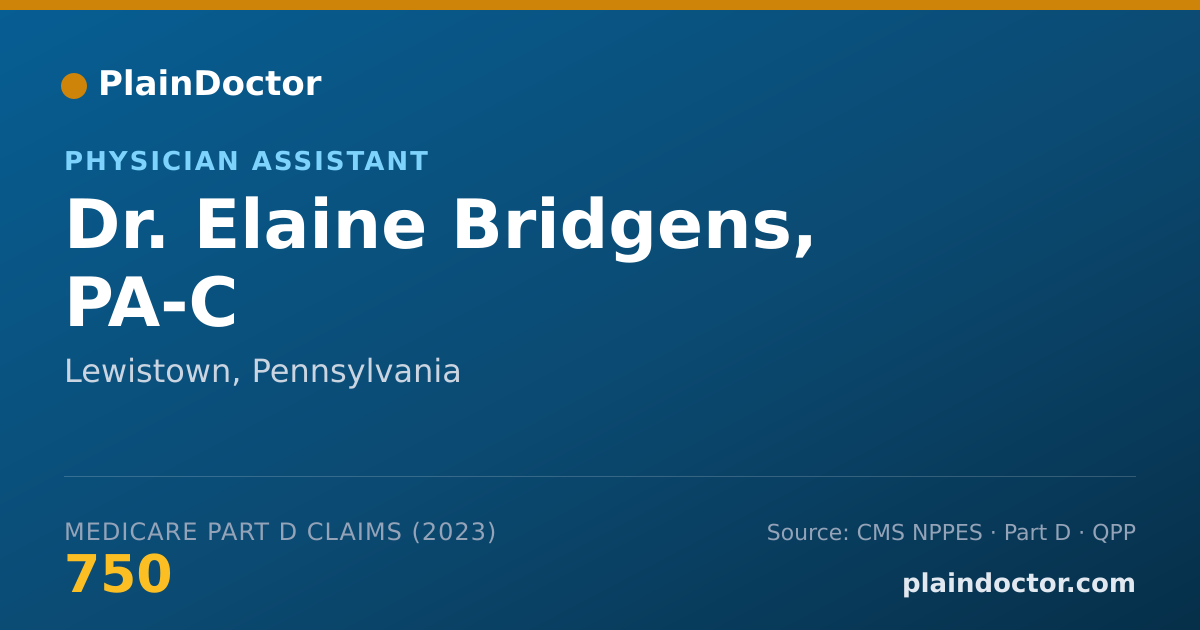Shareable card for Elaine Bridgens, PA-C - Physician Assistant, Lewistown, PA