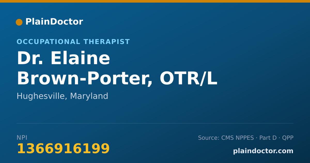 Shareable card for Elaine Brown-Porter, OTR/L - Occupational Therapist, Hughesville, MD