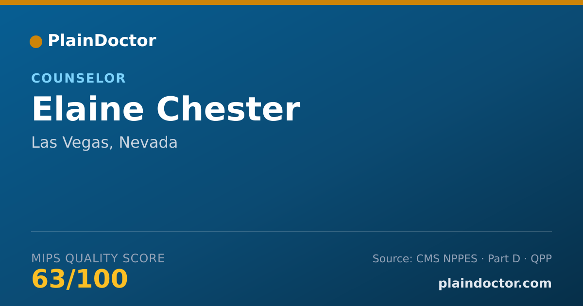 Shareable card for Elaine Chester - Counselor, Las Vegas, NV