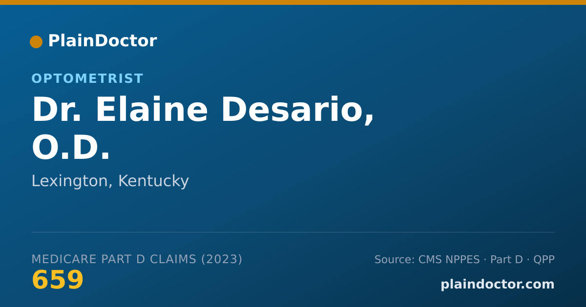 Shareable card for Elaine Desario, O.D. - Optometrist, Lexington, KY