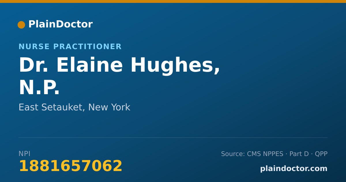 Shareable card for Elaine Hughes, N.P. - Nurse Practitioner, East Setauket, NY