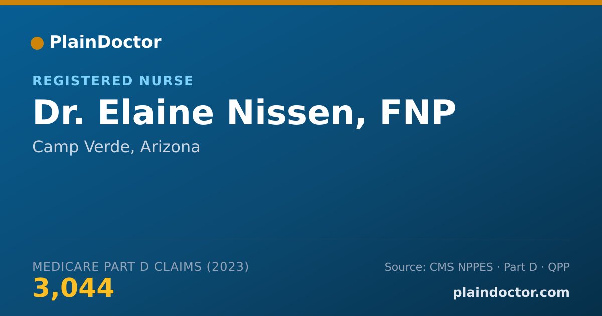 Shareable card for Elaine Nissen, FNP - Registered Nurse, Camp Verde, AZ