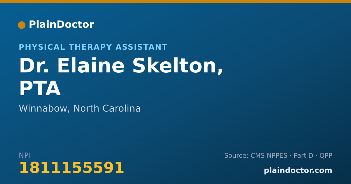 Shareable card for Elaine Skelton, PTA - Physical Therapy Assistant, Winnabow, NC