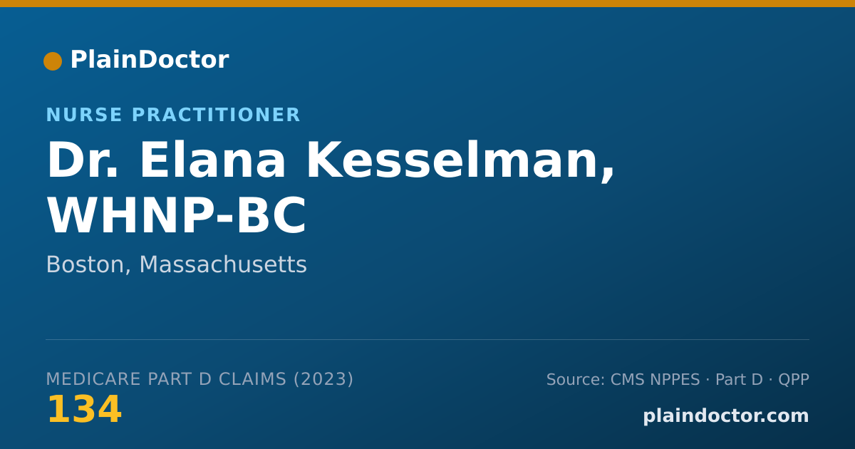 Shareable card for Elana Kesselman, WHNP-BC - Nurse Practitioner, Boston, MA