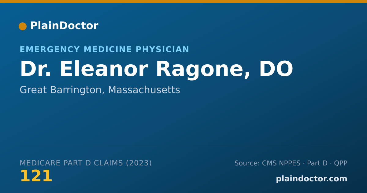 Shareable card for Eleanor Ragone, DO - Emergency Medicine Physician, Great Barrington, MA