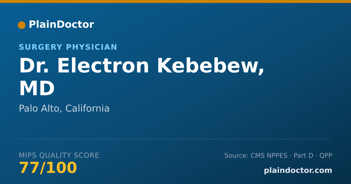 Shareable card for Electron Kebebew, MD - Surgery Physician, Palo Alto, CA
