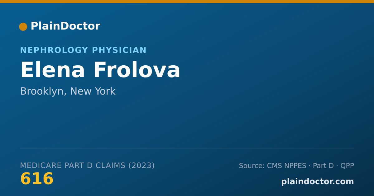Shareable card for Elena Frolova - Nephrology Physician, Brooklyn, NY