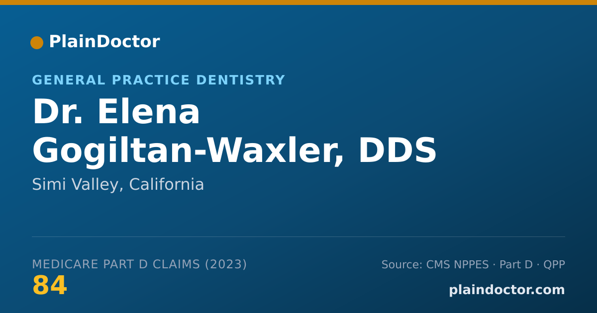 Shareable card for Elena Gogiltan-Waxler, DDS - General Practice Dentistry, Simi Valley, CA