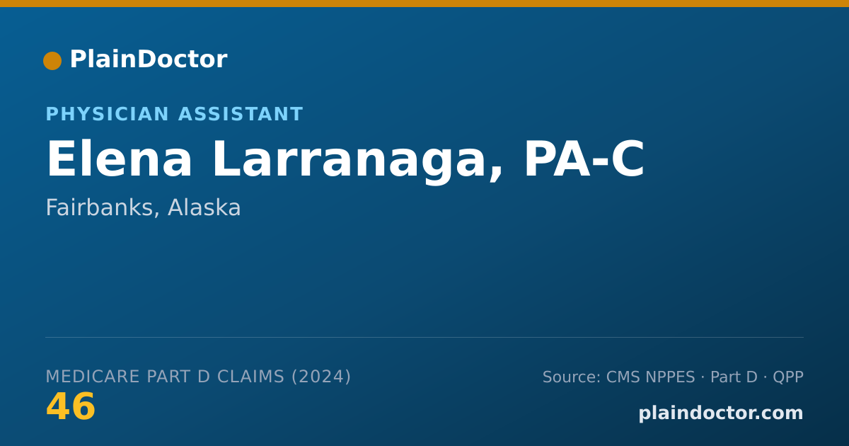 Shareable card for Elena Larranaga, PA-C - Physician Assistant, Fairbanks, AK