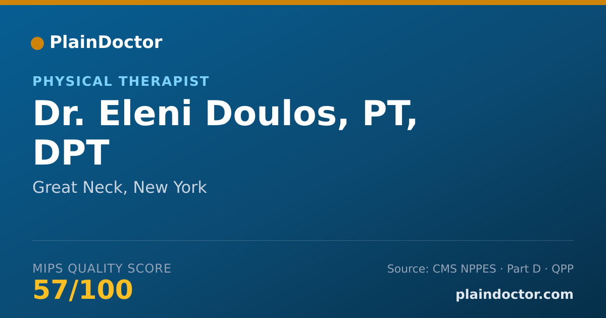 Shareable card for Eleni Doulos, PT, DPT - Physical Therapist, Great Neck, NY