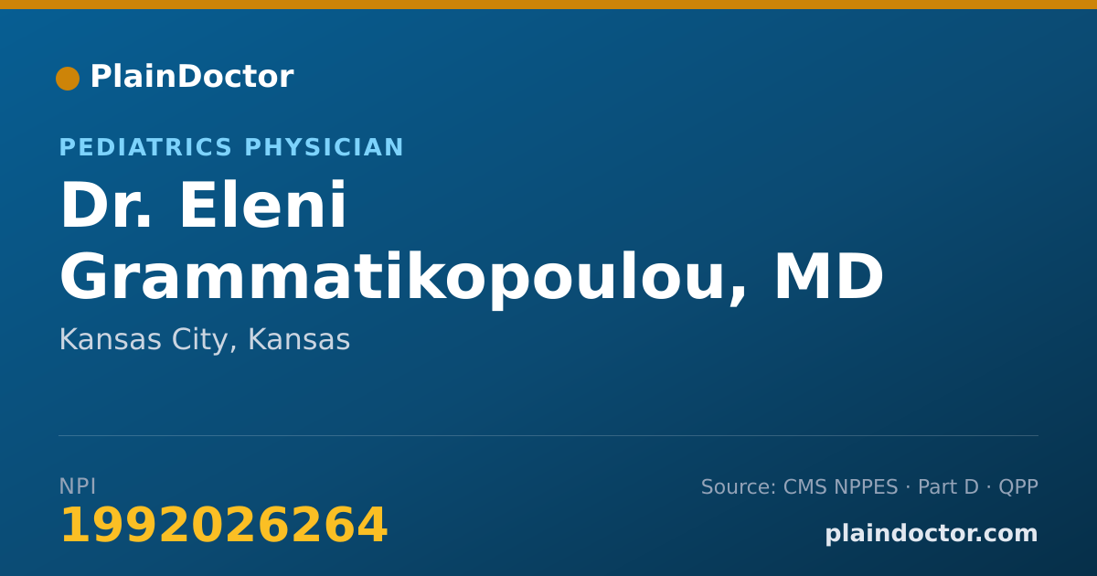 Shareable card for Eleni Grammatikopoulou, MD - Pediatrics Physician, Kansas City, KS