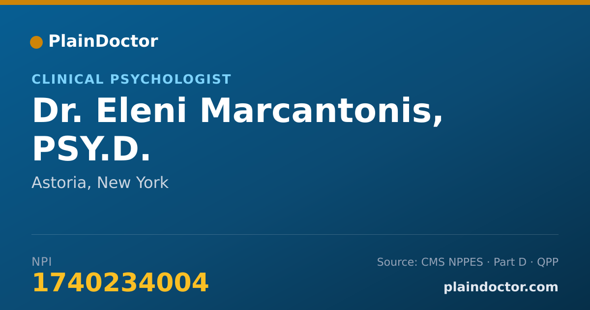 Shareable card for Eleni Marcantonis, PSY.D. - Clinical Psychologist, Astoria, NY