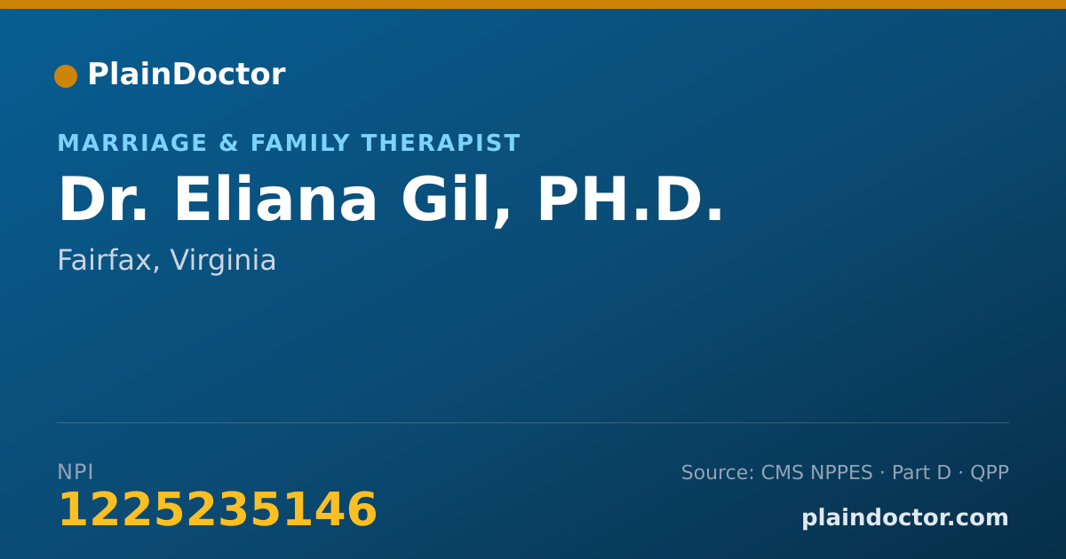 Shareable card for Eliana Gil, PH.D. - Marriage & Family Therapist, Fairfax, VA