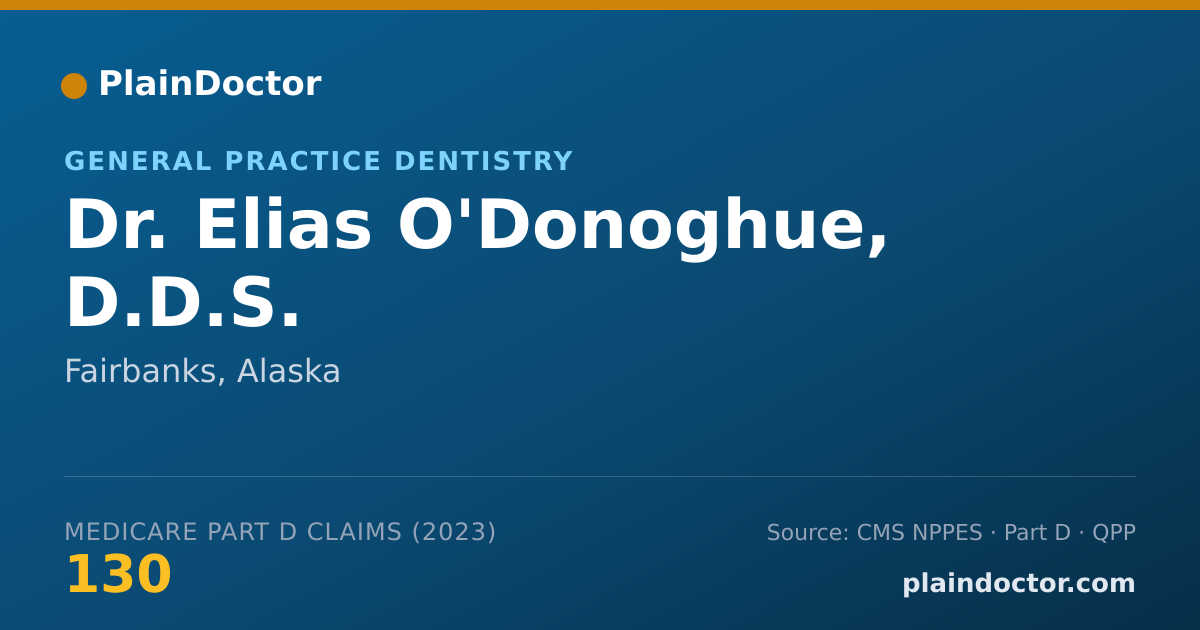 Shareable card for Elias O'Donoghue, D.D.S. - General Practice Dentistry, Fairbanks, AK