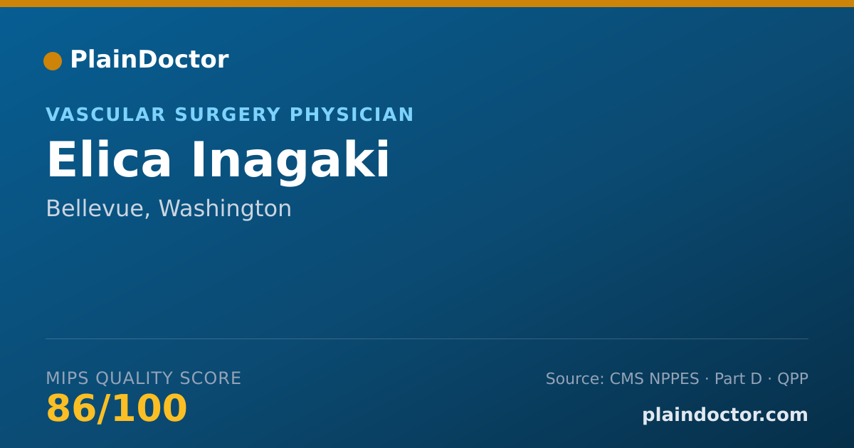 Shareable card for Elica Inagaki - Vascular Surgery Physician, Bellevue, WA