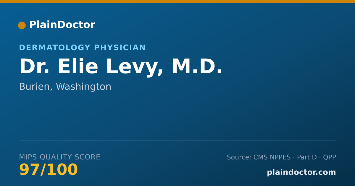 Shareable card for Elie Levy, M.D. - Specialist, Burien, WA