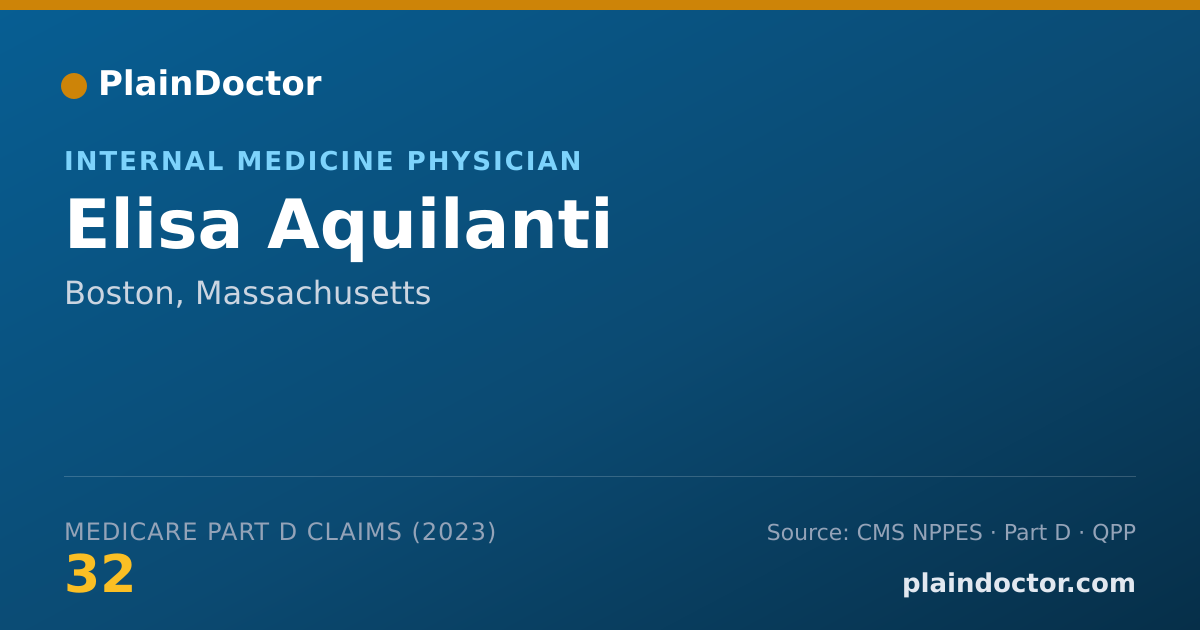 Shareable card for Elisa Aquilanti - Internal Medicine Physician, Boston, MA