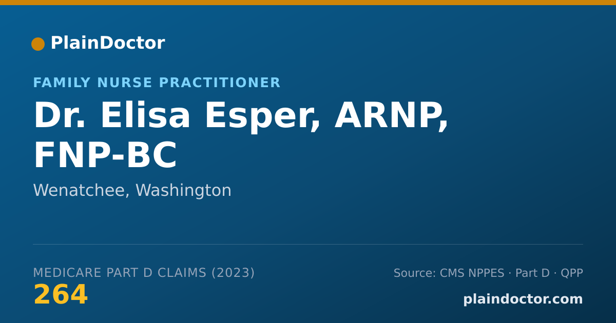 Shareable card for Elisa Esper, ARNP, FNP-BC - Family Nurse Practitioner, Wenatchee, WA