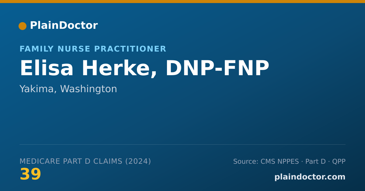 Shareable card for Elisa Herke, DNP-FNP - Family Nurse Practitioner, Yakima, WA