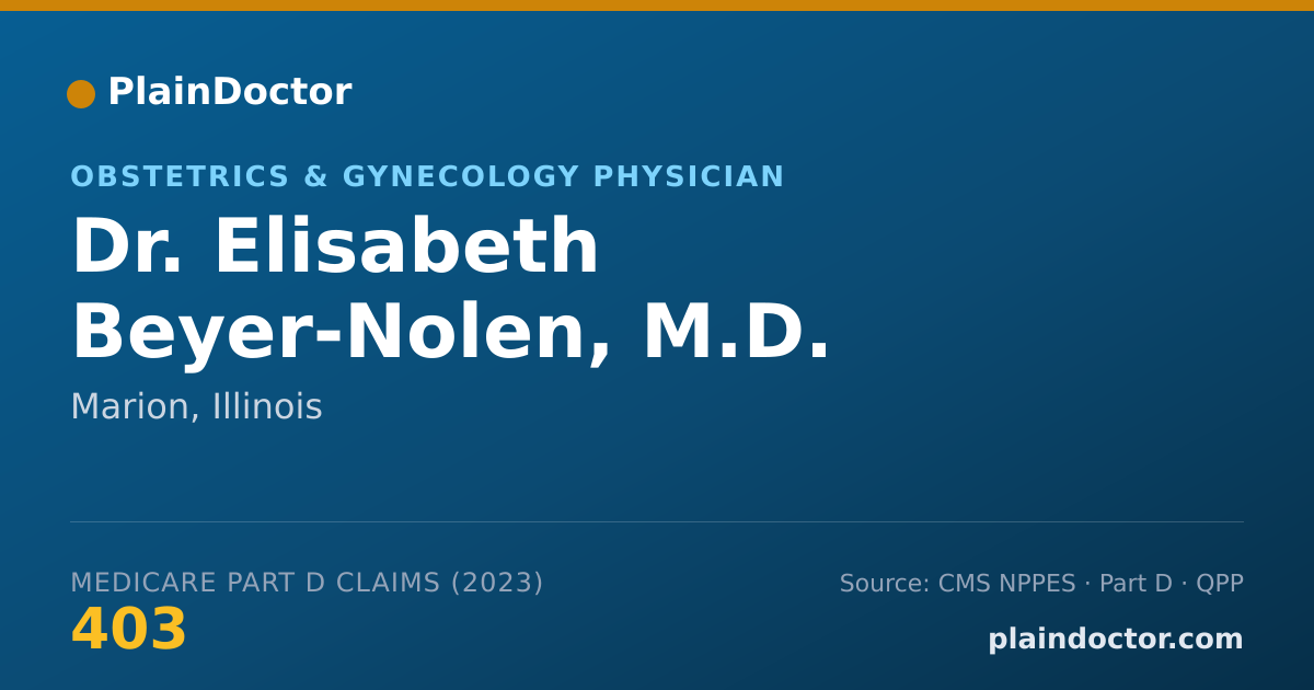 Shareable card for Elisabeth Beyer-Nolen, M.D. - Obstetrics & Gynecology Physician, Marion, IL