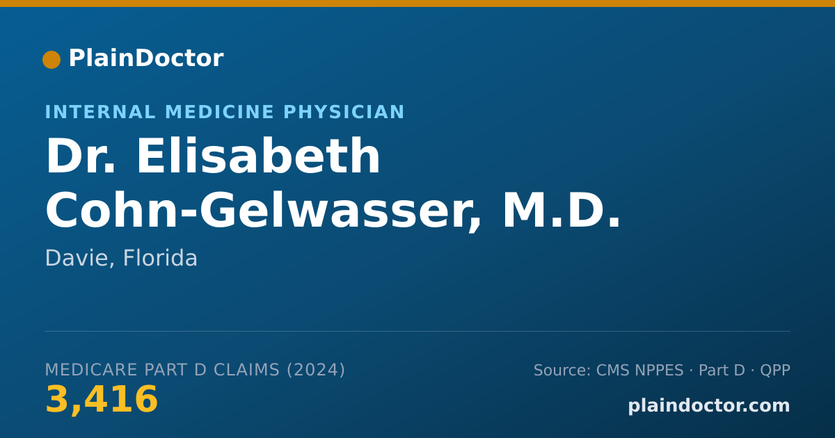 Shareable card for Elisabeth Cohn-Gelwasser, M.D. - Legal Medicine, Pembroke Pines, FL