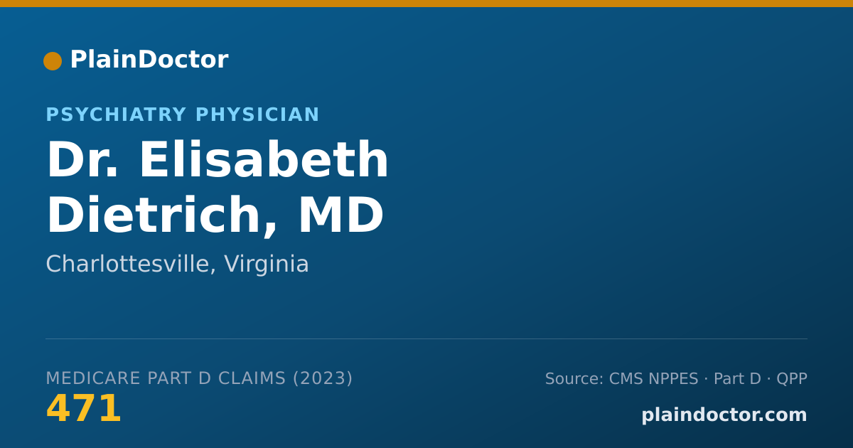 Shareable card for Elisabeth Dietrich, MD - Psychiatry Physician, Charlottesville, VA