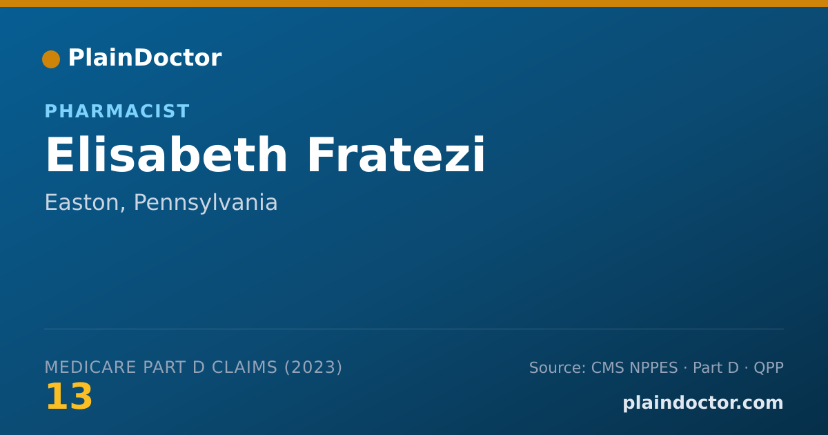 Shareable card for Elisabeth Fratezi - Pharmacist, Easton, PA