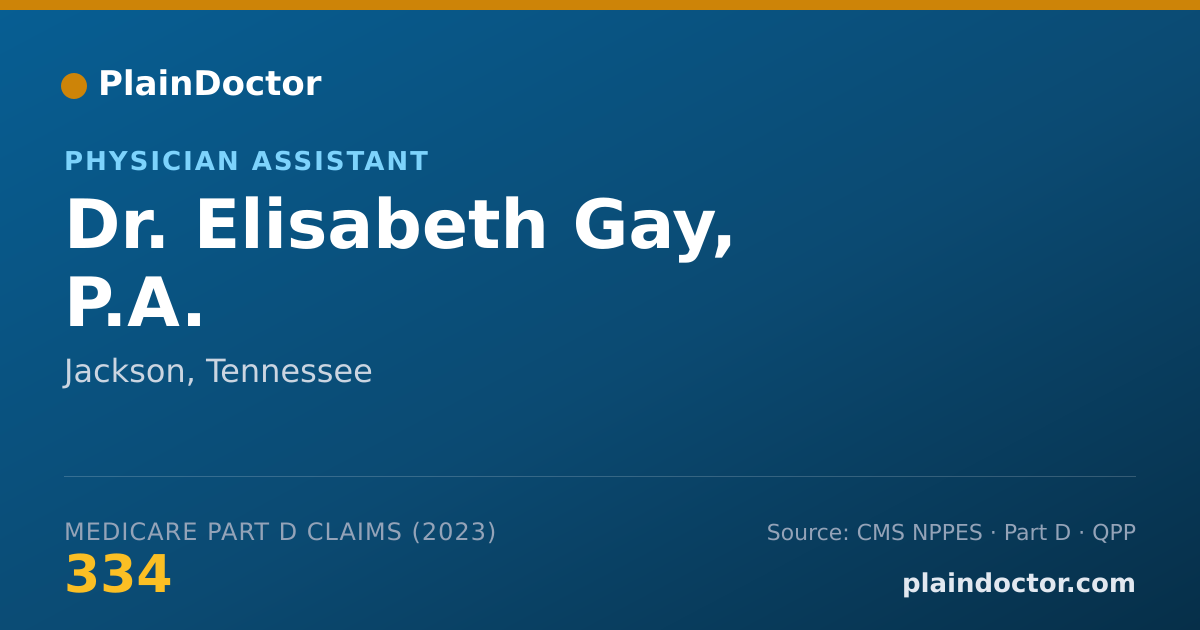 Shareable card for Elisabeth Gay, P.A. - Physician Assistant, Jackson, TN
