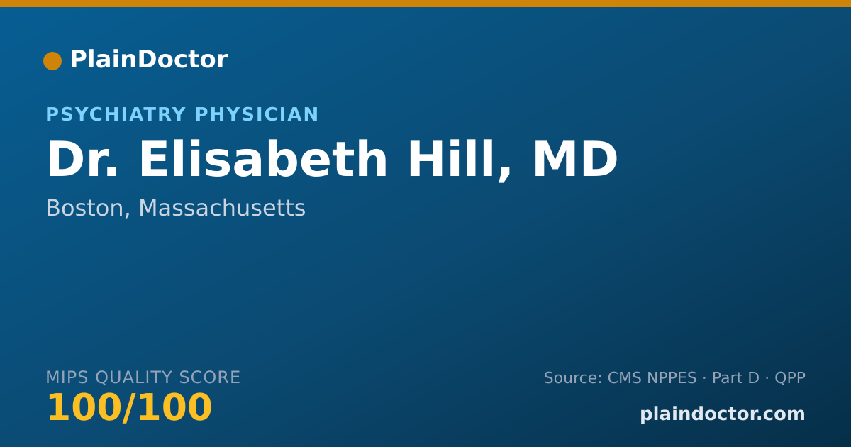 Shareable card for Elisabeth Hill, MD - Psychiatry Physician, Boston, MA