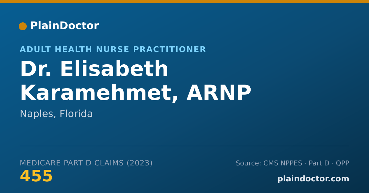 Shareable card for Elisabeth Karamehmet, ARNP - Adult Health Nurse Practitioner, Naples, FL