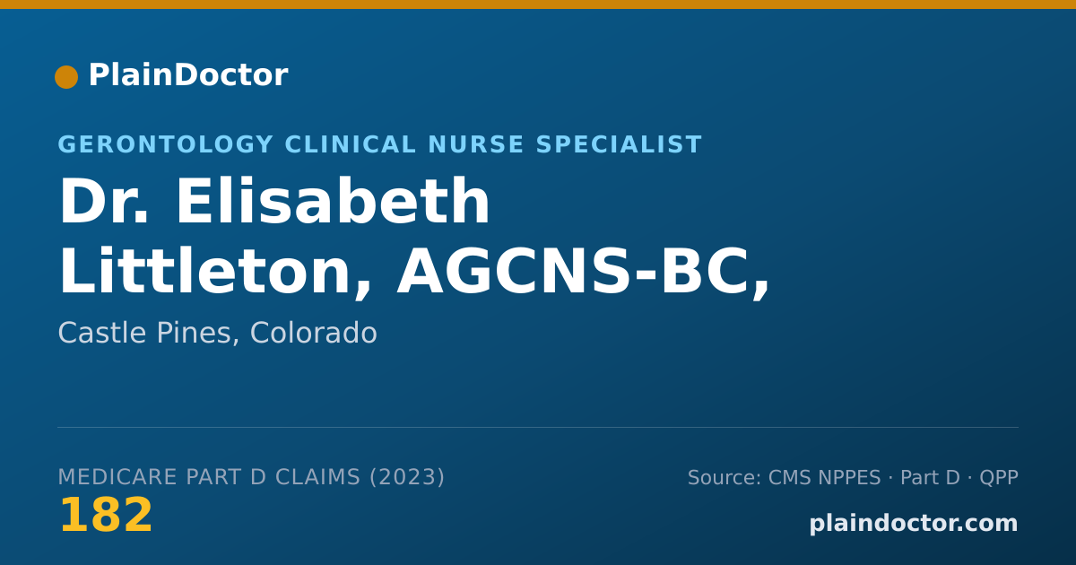 Shareable card for Elisabeth Littleton, AGCNS-BC, APRXN - Gerontology Clinical Nurse Specialist, Castle Pines, CO