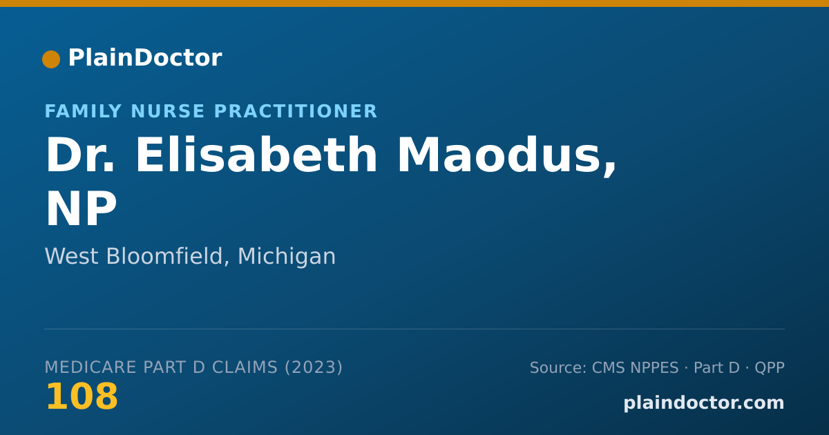 Shareable card for Elisabeth Maodus, NP - Family Nurse Practitioner, West Bloomfield, MI