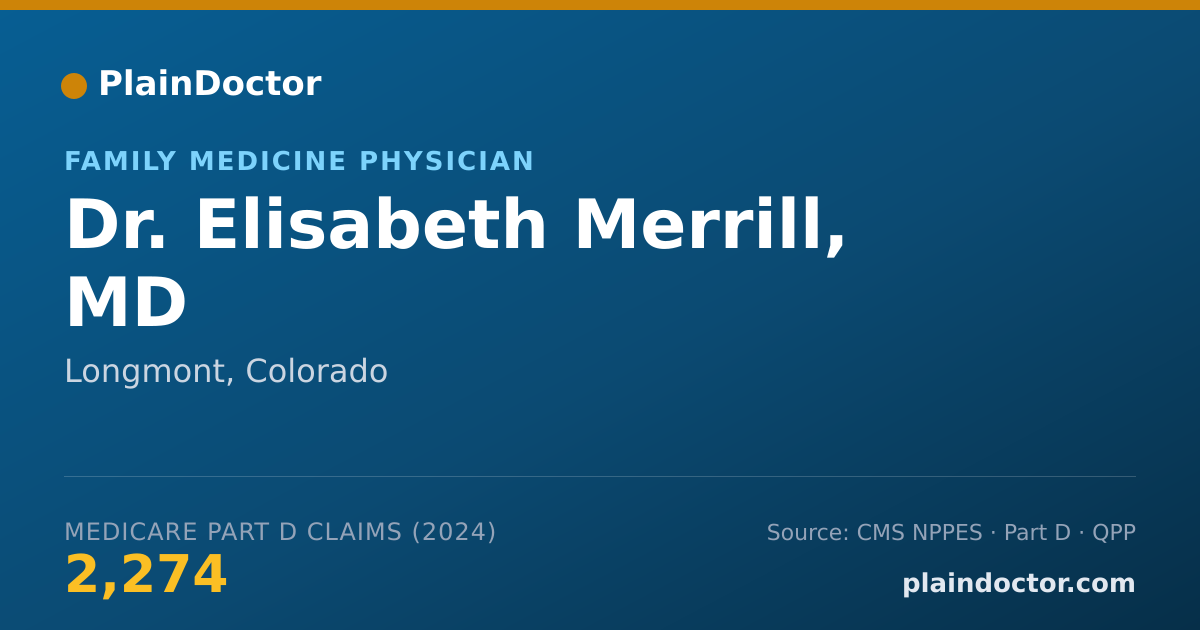 Shareable card for Elisabeth Merrill, MD - Family Medicine Physician, Longmont, CO