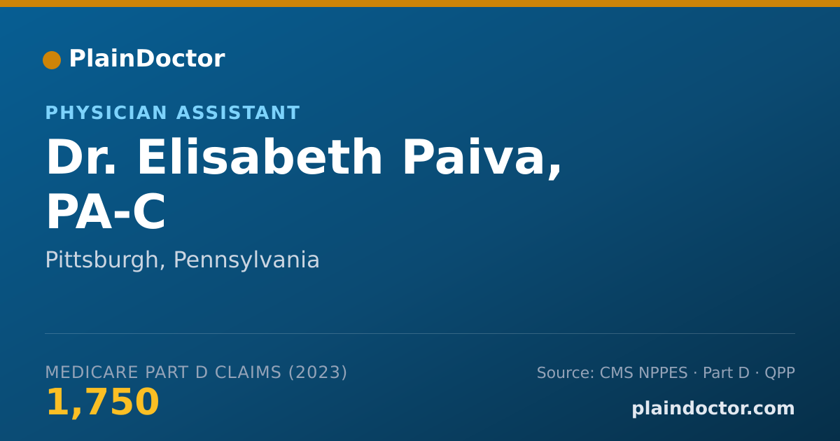 Shareable card for Elisabeth Paiva, PA-C - Physician Assistant, Pittsburgh, PA